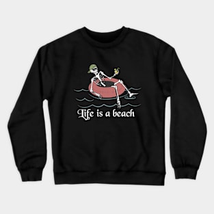 Life is a beach | Swim Skeleton Crewneck Sweatshirt